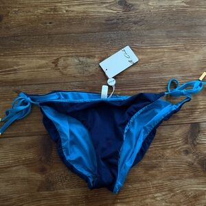 Revolve A. Che Jolie String‎ Navy Blue Roused String Bikini Bottom Women's M NWT